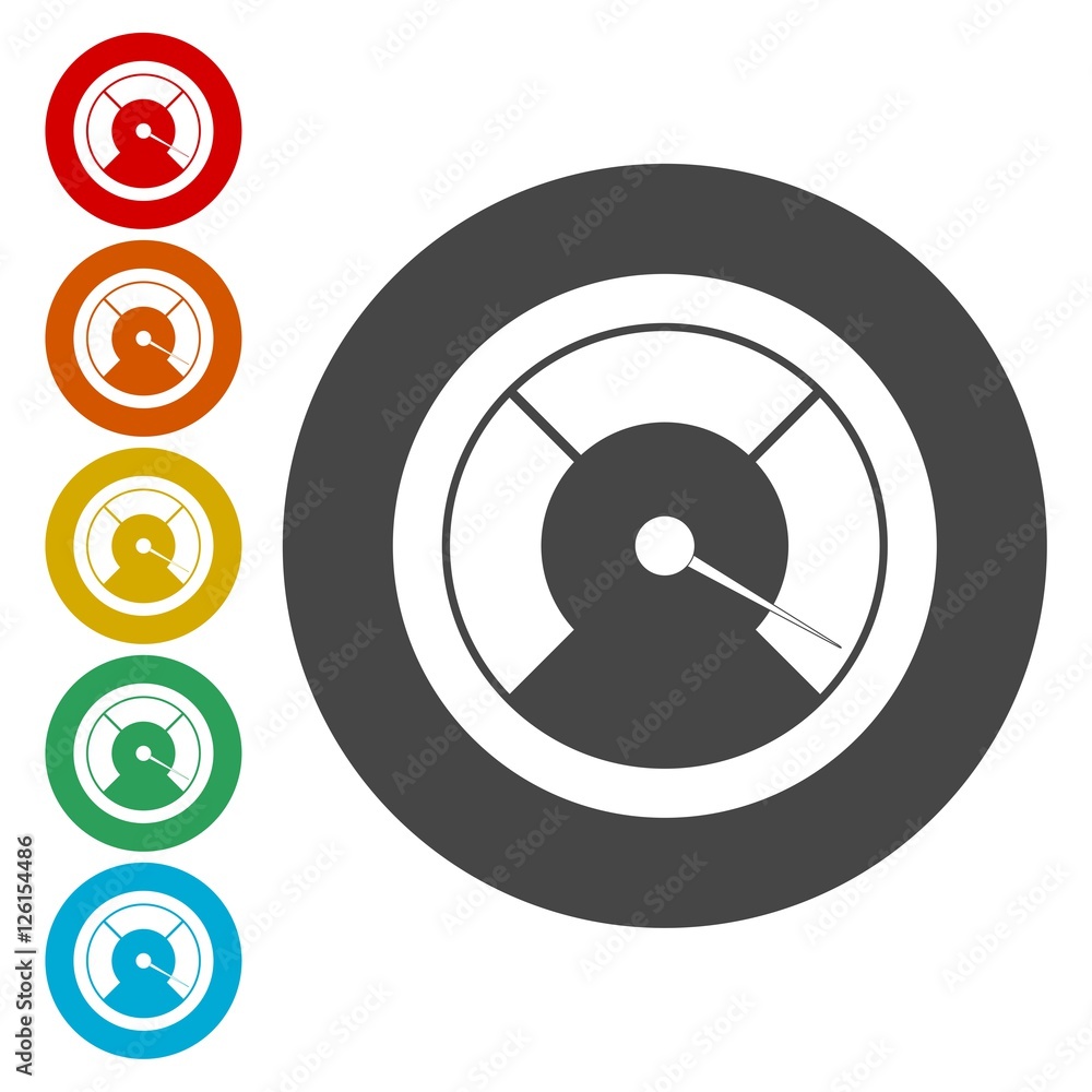 Temperature gauge,Pressure gauge, manometer icons set Temperature gauge,Pressure gauge, manometer icons set