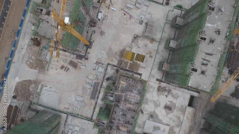 Construction site aerial view China Construction site aerial view China