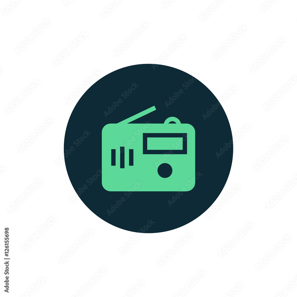 Radio icon vector, clip art. Also useful as logo, circle app icon, web UI element, symbol, graphic image, silhouette and illustration. Radio icon vector, clip art. Also useful as logo, circle app icon, web UI element, symbol, graphic image, silhouette and illustration.