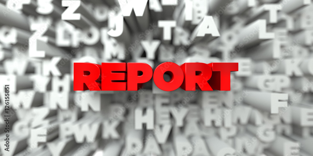 REPORT - Red text on typography background - 3D rendered royalty free stock image. This image can be used for an online website banner ad or a print postcard. REPORT - Red text on typography background - 3D rendered royalty free stock image. This image can be used for an online website banner ad or a print postcard.