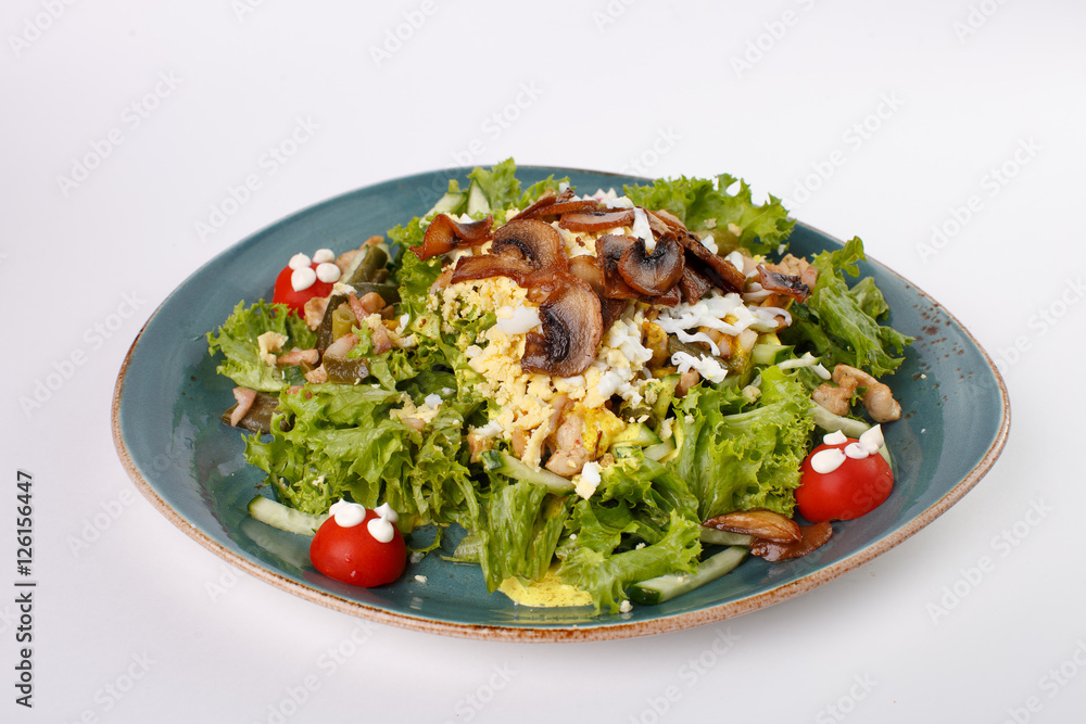 salad on white background salad on white background