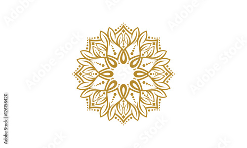 Elegant Abstract Circular Logo Image Vector