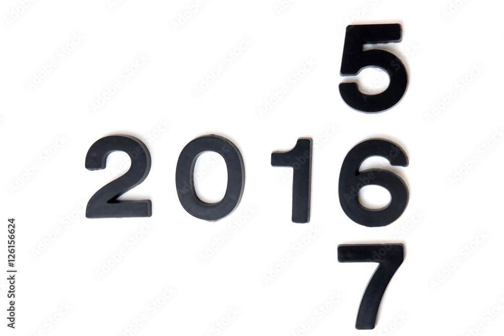 2016 year in white background 2016 year in white background