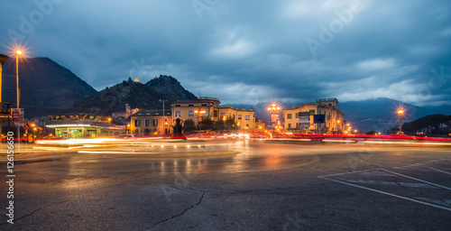 Lights of Piazza Garibaldi, Sora, Ciociaria, Italy