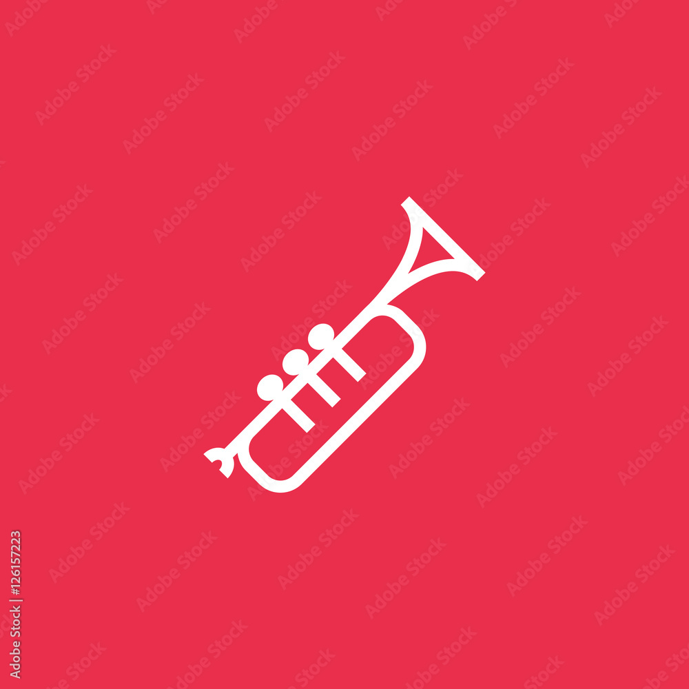 Trumpet icon vector, clip art. Also useful as logo, silhouette and illustration. Trumpet icon vector, clip art. Also useful as logo, silhouette and illustration.