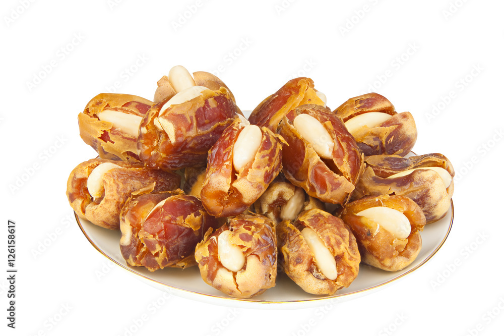 Delicious ripe figs on plate lying on white background Delicious ripe figs on plate lying on white background