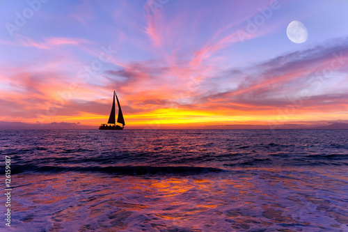 Sailboat Ocean Sunset