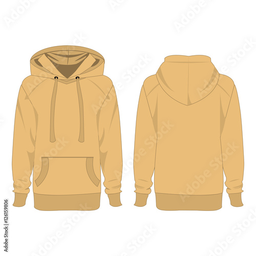 Light brown hoodie isolated vector