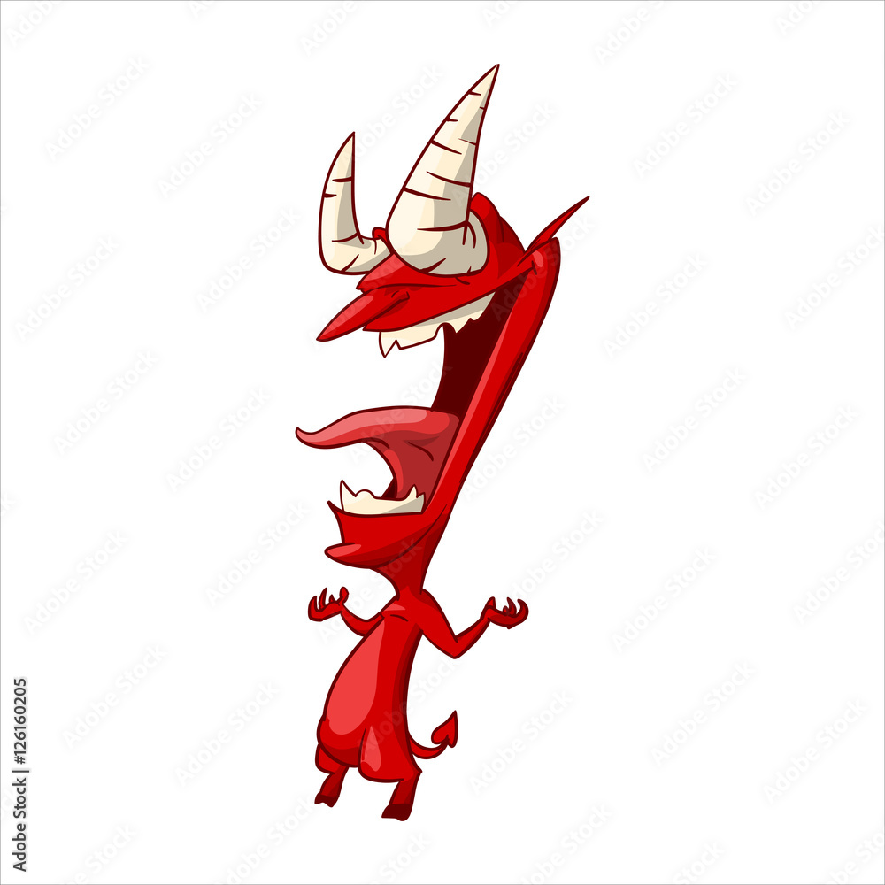 Obraz premium Cartoon red demon
