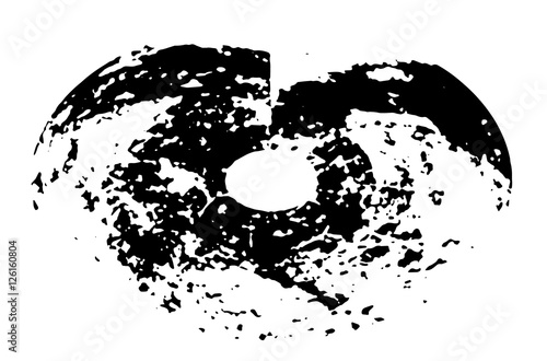 Vector black and white abstract blot