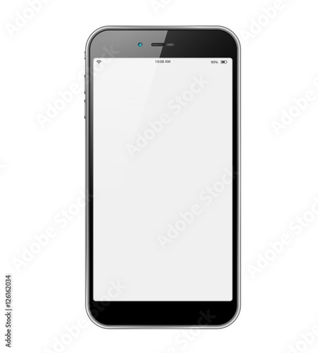 Isolated and realistic smartphone