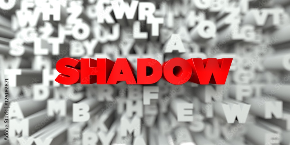 SHADOW - Red text on typography background - 3D rendered royalty free stock image. This image can be used for an online website banner ad or a print postcard. SHADOW - Red text on typography background - 3D rendered royalty free stock image. This image can be used for an online website banner ad or a print postcard.
