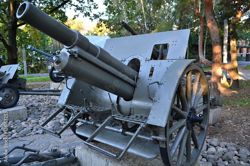 cannon/Slovakia Banska Bystrica 28 september 2014 Military equipment Memorial of World War 2