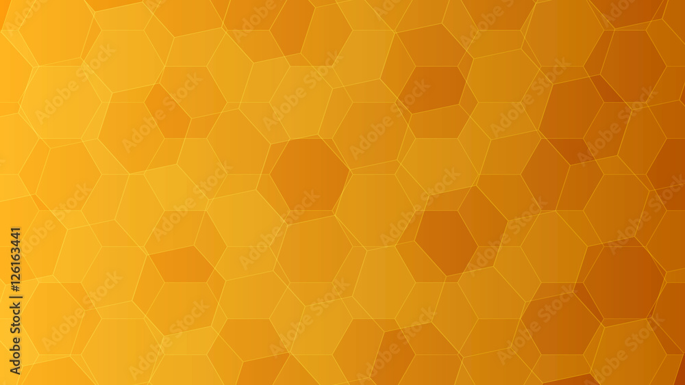 Background with orange and yellow honeycombs. Vector illustration Background with orange and yellow honeycombs. Vector illustration