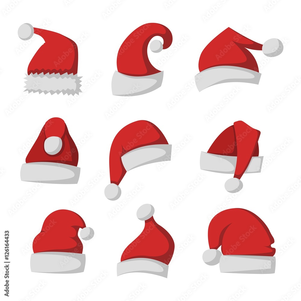 Santa christmas hat vector illustration. Santa christmas hat vector illustration.