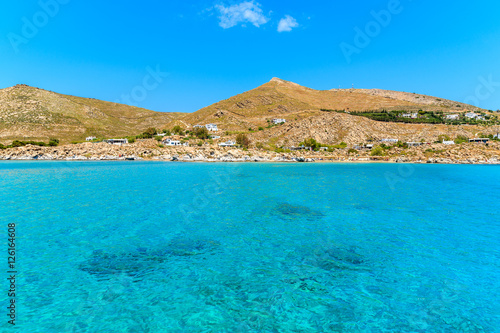 Fototapeta Naklejka Na Ścianę i Meble -  Crystal clear azure sea water near Kolymbithres beach, Paros island, Cyclades, Greece