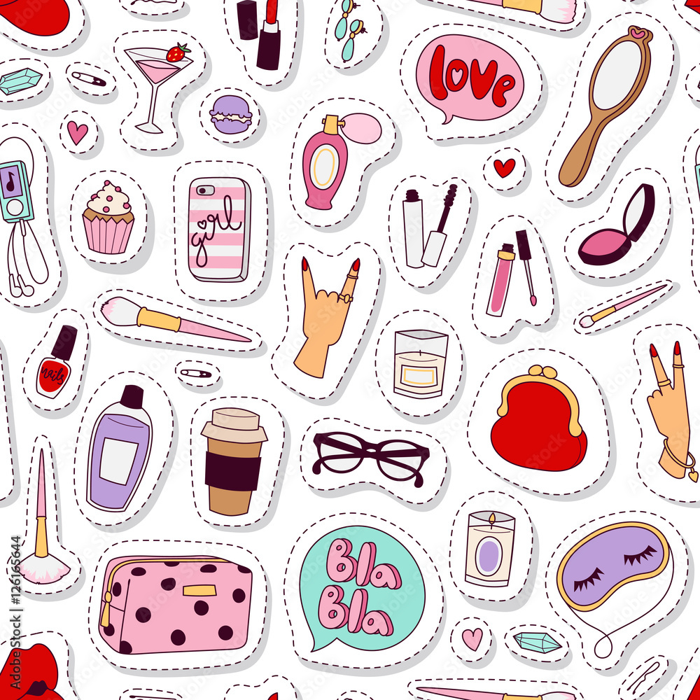 Cosmetic pattern vector. Cosmetic pattern vector.