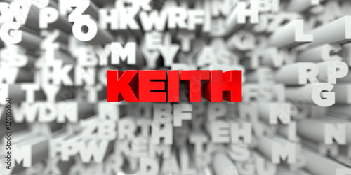 Photography KEITH -  Red text on typography background - 3D rendered royalty free stock image