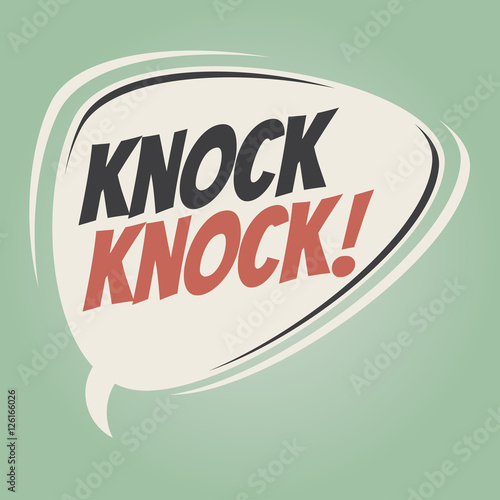 knock knock retro speech balloon
