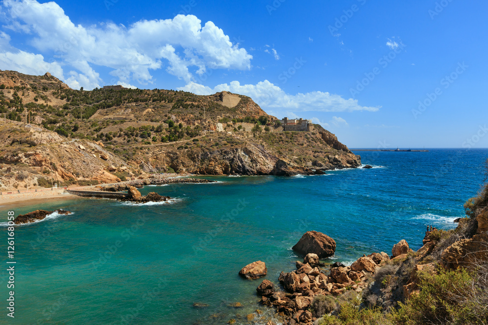 Fototapeta premium Summer Cartagena coast (Costa Blanca, Spain).