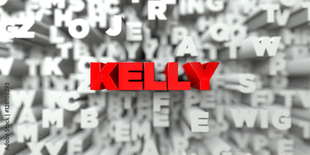 KELLY - Red text on typography background - 3D rendered royalty free stock image. This image can be used for an online website banner ad or a print postcard. KELLY - Red text on typography background - 3D rendered royalty free stock image. This image can be used for an online website banner ad or a print postcard.