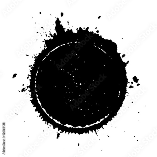 Black blot splatter circle