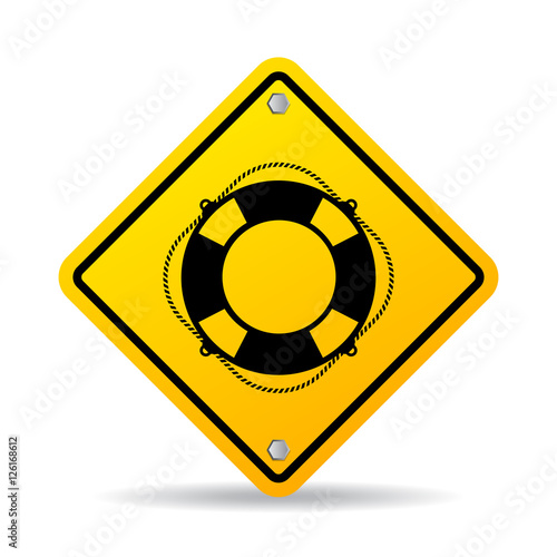 Beach guard sign
