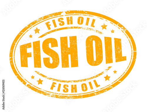 Fish oil sign or stamp