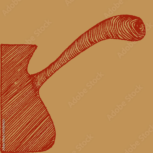 Vector background with the image of a fragment of a coffee pot