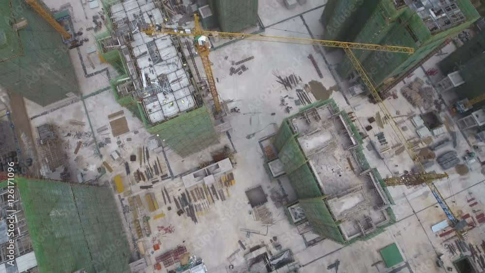 Construction site aerial view China Construction site aerial view China