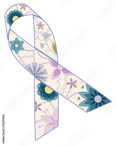 Blue ribbon painted vintage