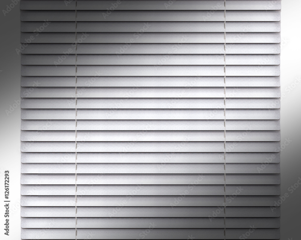 Silver horizontal Blinds window decoration interior of room