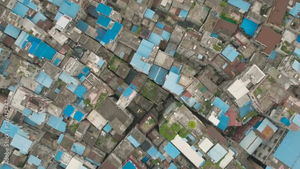 Residential neighborhood in China from above Residential neighborhood in China from above