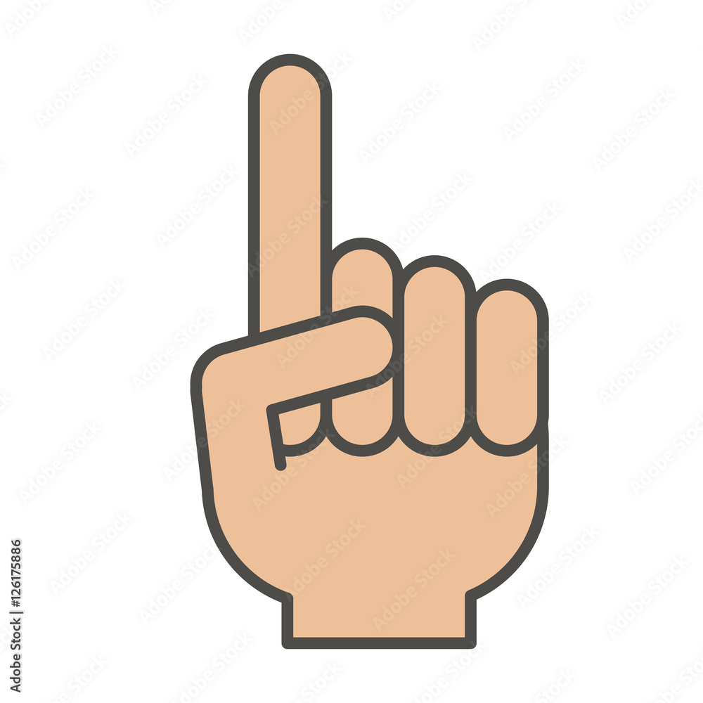 Hand gesture icon. Palm human people and communication theme. Isolated design. Vector illustration Hand gesture icon. Palm human people and communication theme. Isolated design. Vector illustration