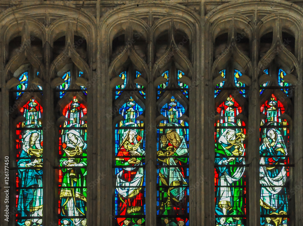 Gothic stained glass, Cathedral of Beauvais, France