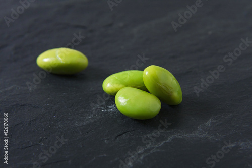 Canvastavla Green beans on slate stone