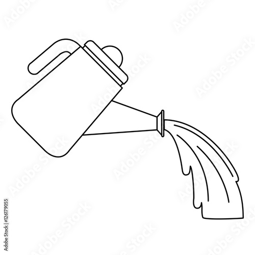 Watering can icon. Gardening nature green and home theme. Isolated design. Vector illustration