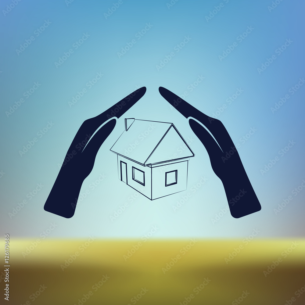 Naklejka premium House insurance icon