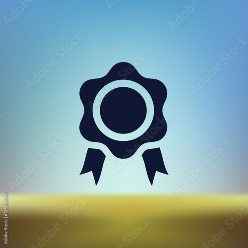 Flat paper cut style icon of seal