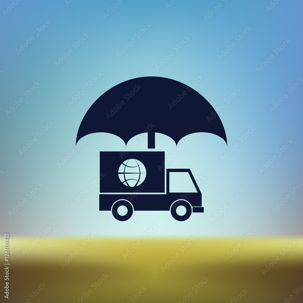 Obraz premium Cargo insurance icon