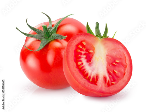 tomatoes isolated on the white background
