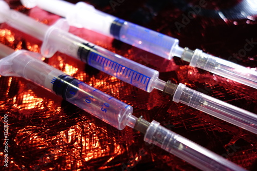 Medical syringe with a needle