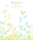 invitation card with Abstract colorful floral butterfly background