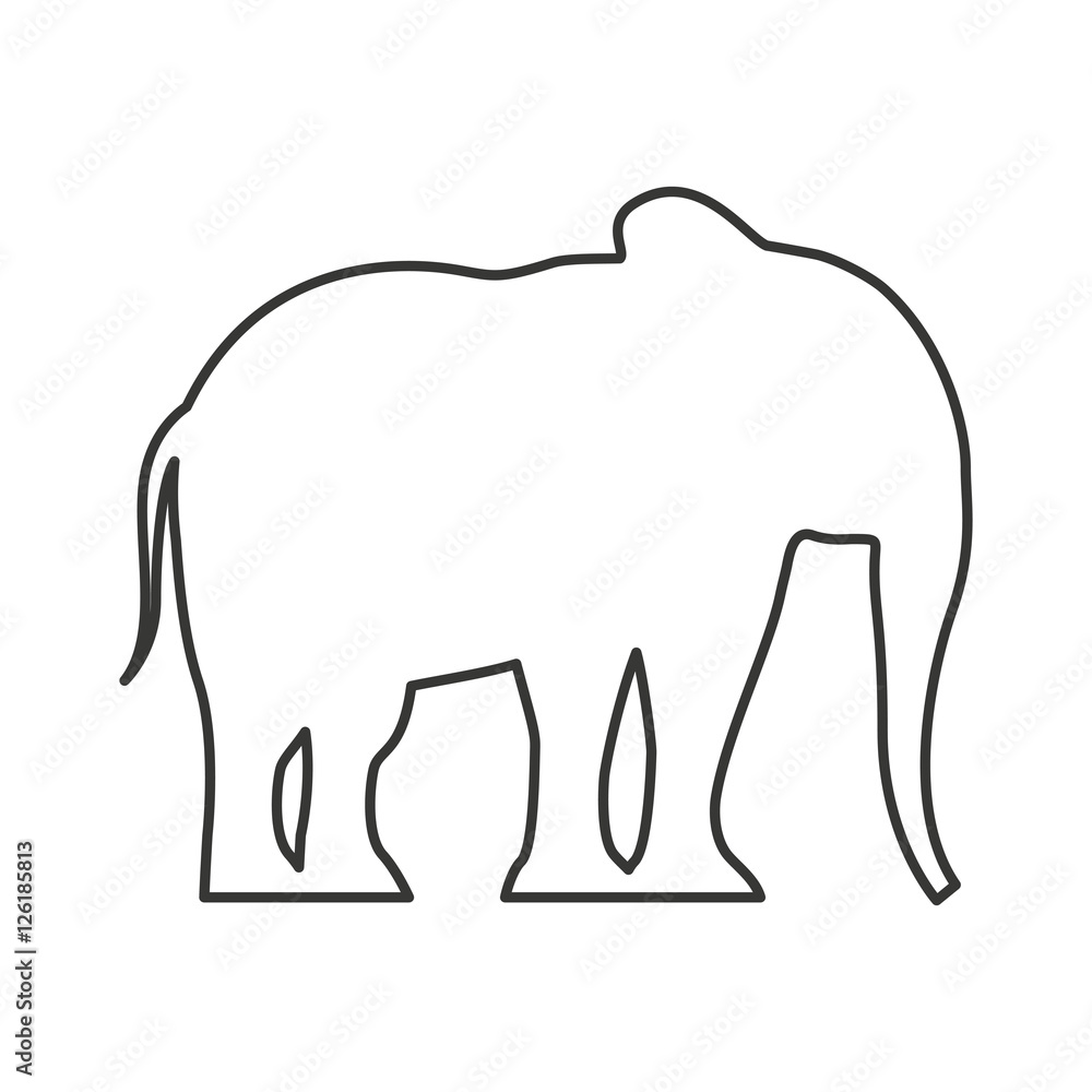 elephant silhouette isolated icon vector illustration design elephant silhouette isolated icon vector illustration design
