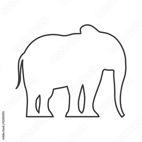 elephant silhouette isolated icon vector illustration design