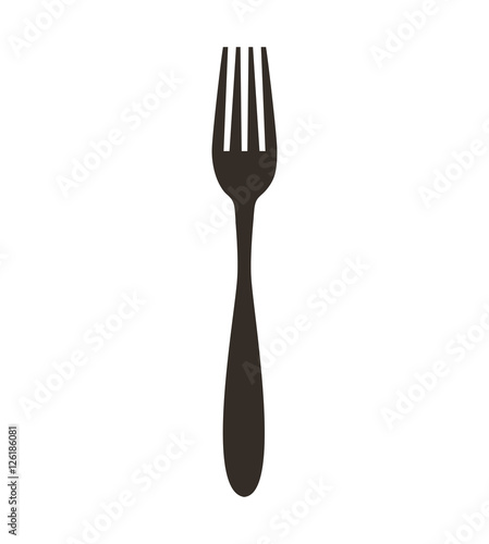 Fotografia fork cutlery isolated icon vector illustration design