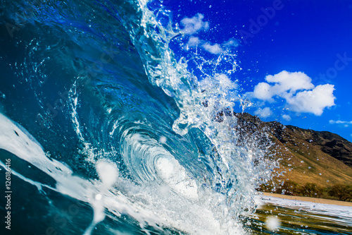 Beautiful Ocean Background Huge Shorebreak Wave for Surfing Big