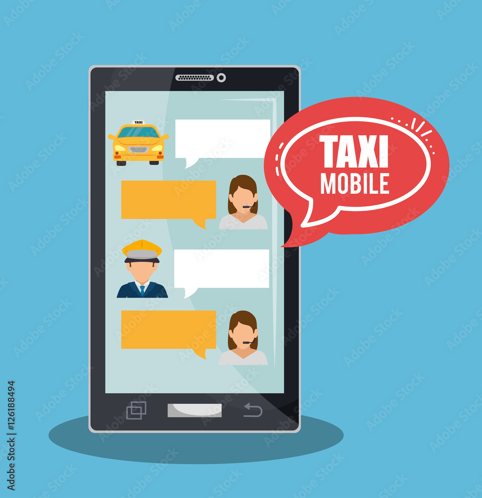 taxi service call center driver bubble speech smartphone vector illustration eps 10 taxi service call center driver bubble speech smartphone vector illustration eps 10