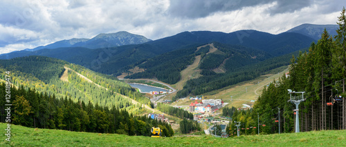 Carpathian Mountains, Bukovel, ski resort. Ukraine. photo