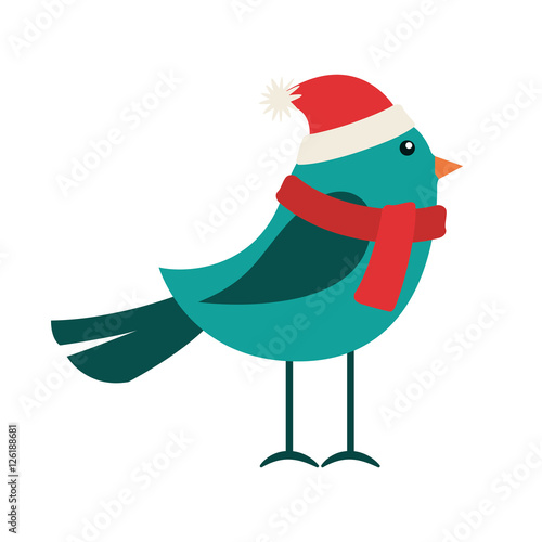 bird clothes winter icon vector illustration design